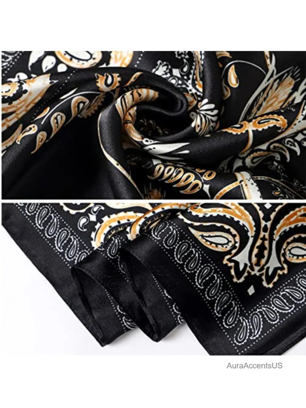100% Pure Mulberry Silk Square Scarf 27x27 Lightweight Hair Scarf Headscarf